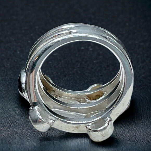 🌺Sterling Onyx & 28 Genuine Diamond Ring - Picture 7 of 14